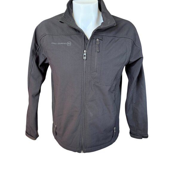 Free Country long sleeve zip up soft-shell fleece lined jacket windbreaker small - Picture 2 of 13